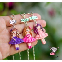 Кулон для троих друзей "Best Friends forever. Принцессы". Цена за 1 комплект